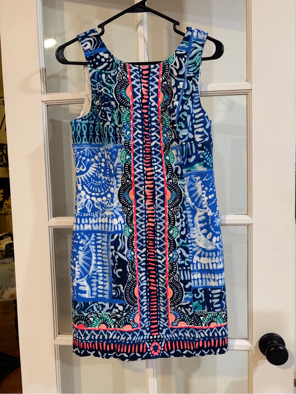 Lilly Pulitzer Mila Shift Dress Size 2 Deep Indigo Leied Back Engineered Preppy